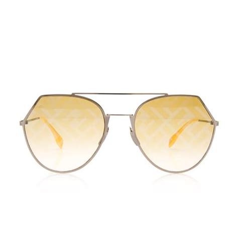 fendi ff mirrored aviator sunglasses|fendi oversized 56mm sunglasses.